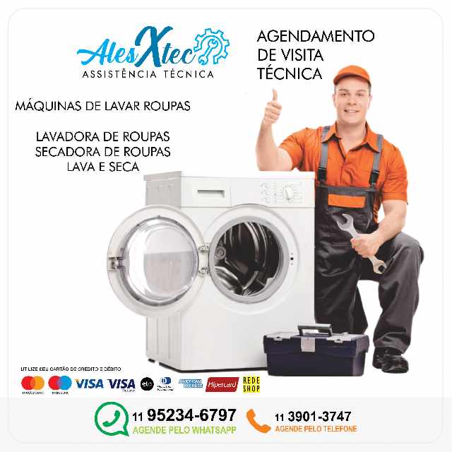 Serviços de manutenção na sua lavadora de roupa